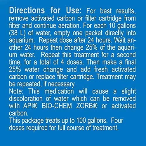 API FIN & Body Cure Freshwater Fish Powder Medication 10-Count Box