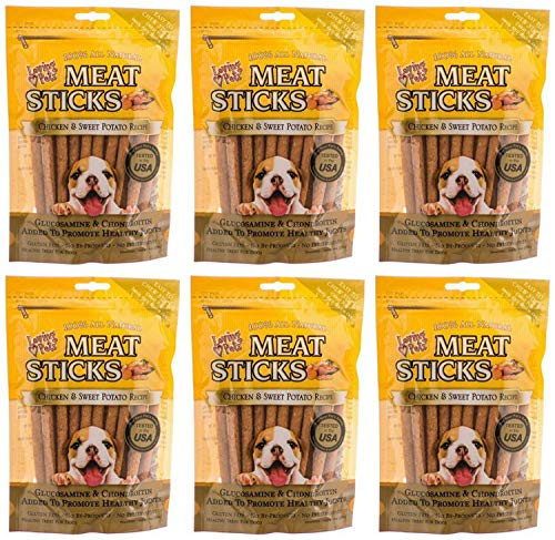 Loving Pets Meat Sticks for Dogs, Chicken & Sweet Potato, 8 Ounce, 6 Pack