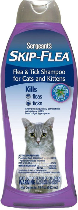 Skip-Flea and Tick Shampoo Cat Coconut Berry 18-Ounce