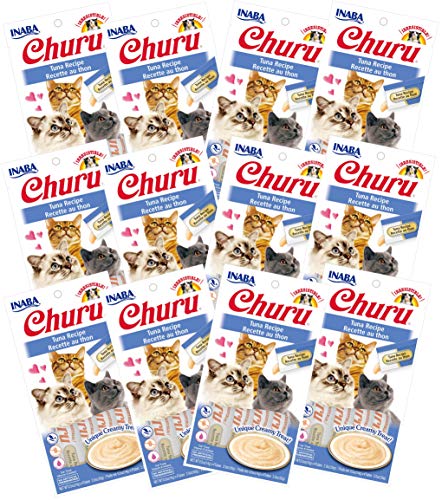 INABA Churu Tuna Recipe Lickable Creamy Purée Cat Treats 48 Tubes
