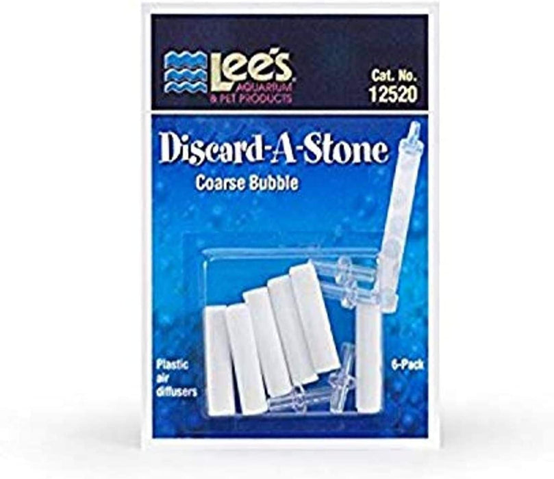 Lee's Pet Products ALE12521 6-Pack Discard a Stone Disposable Air Diffuser for Aquarium Pump, Fine