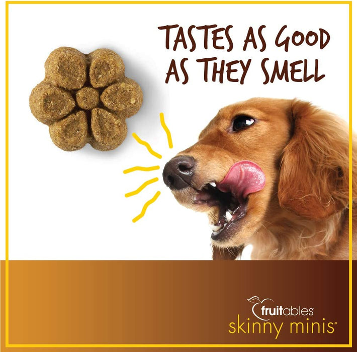 Fruitables Skinny Minis Low Calorie 5 Ounce Rotisserie Chicken Soft & Chewy Dog Treats Pack of 3