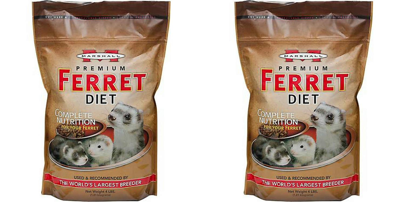 Marshall Premium Ferret Diet Food, 4 Pound, 2 Pack