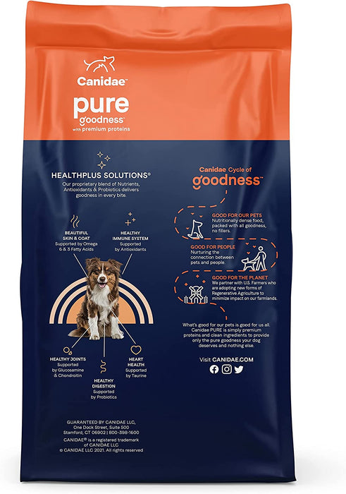 Canidae PURE Limited Ingredient Adult Dry Dog Food, Grain Free, Premium Clean Proteins