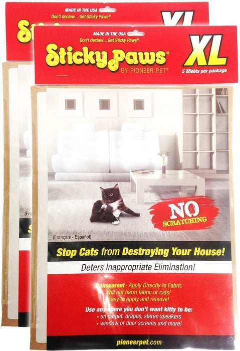 Sticky Paws 10 XL Sheets (2 Packs of 5 Sheets)