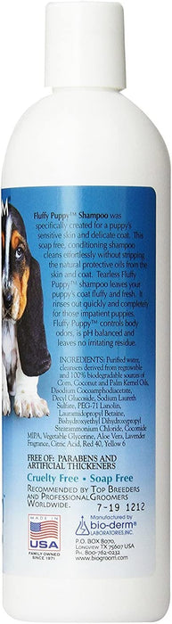 Bio-Groom Fluffy Puppy Tear Free Shampoo, 12 Ounces, and Bio-Groom Silk Conditioning Creme Rinse, 12 Ounces - Combo Pack for Dogs and Cats - 2 Items Total