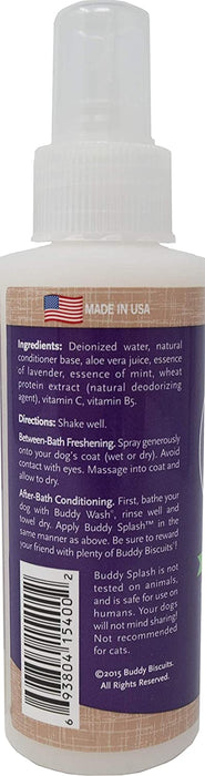 Buddy Wash Shampoo and Conditioner Plus Spritz Lavender Mint Dog Grooming Bundle (4-16 Ounces)