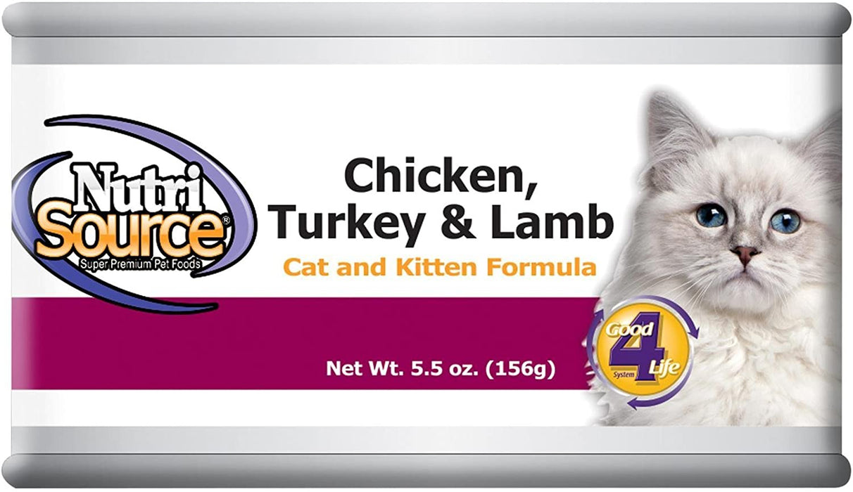 Tuffy'S Pet Food 131322 12-Pack Nutri Cat/Kitten Chicken/Turkey/Lamb Food, 5-Ounce