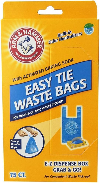 150-Pack, Blue Easy Tie Waste Bags