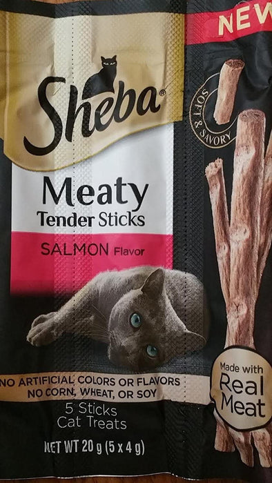 Sheba Meaty Tender Sticks Salmon Flavor - 5 Breakable Sticks (Pack of 3)
