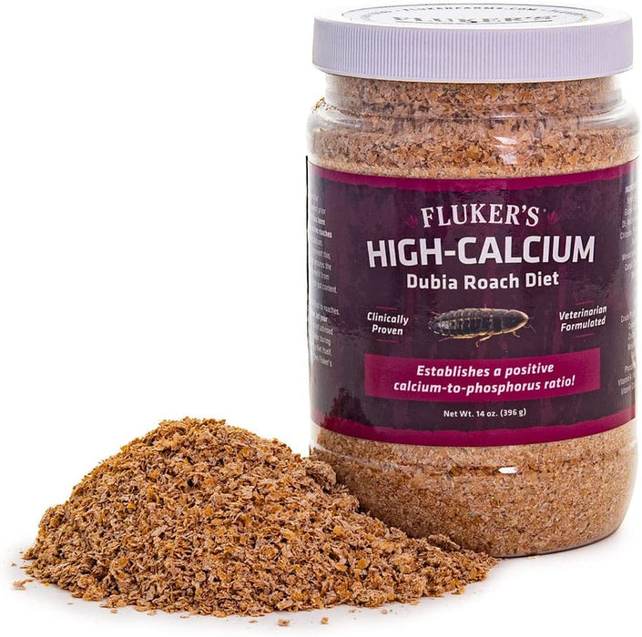 Fluker's High Calcium Dubia Roach Diet, 14 Ounces, for Reptile Feeder Insects