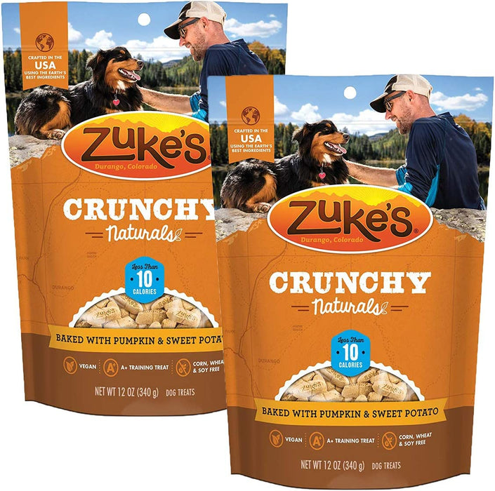 Zuke's Crunchy Naturals 10s Dog Treats, Pumpkin & Sweet Potato-2 Pack