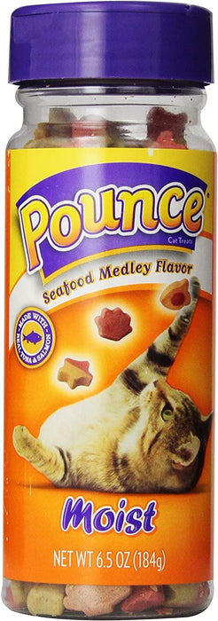 Pounce Cat Treats, Moist Seafood Medley Flavor, 6.5 Ounce (Pack Of 5)