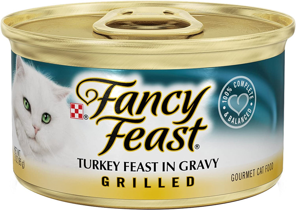 Fancy Feast Grilled Turkey Feast In Gravy Canned Cat Food 24 - 3oz Cans