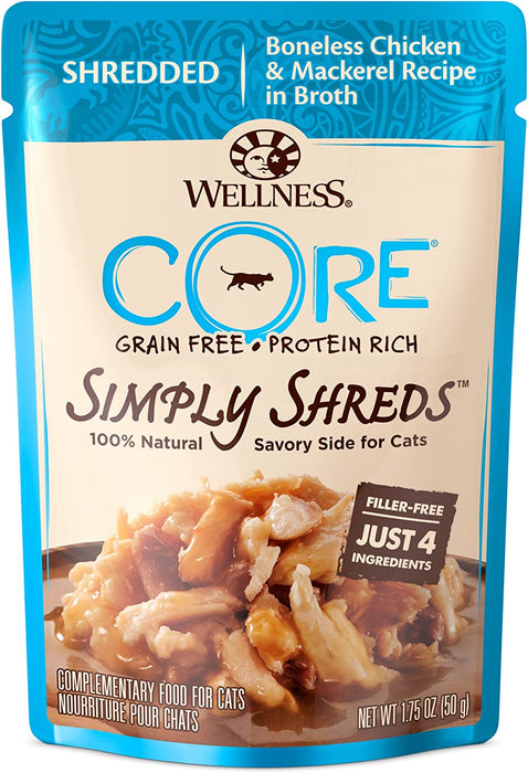 Wellness Core Simply Shreds Grain Free Wet Cat Food Mixer Or Topper,