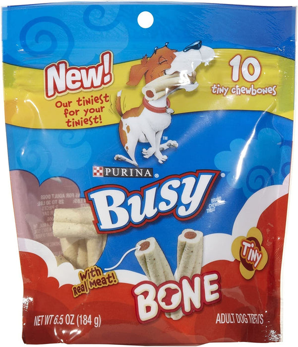 Purina Busy Bone Dog Treats, Tiny, 10 Treats
