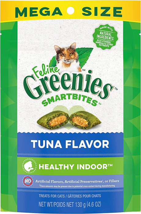 Greenies Feline SMARTBITES Healthy Indoor, Chicken and Tuna Flavors, All bag sizes