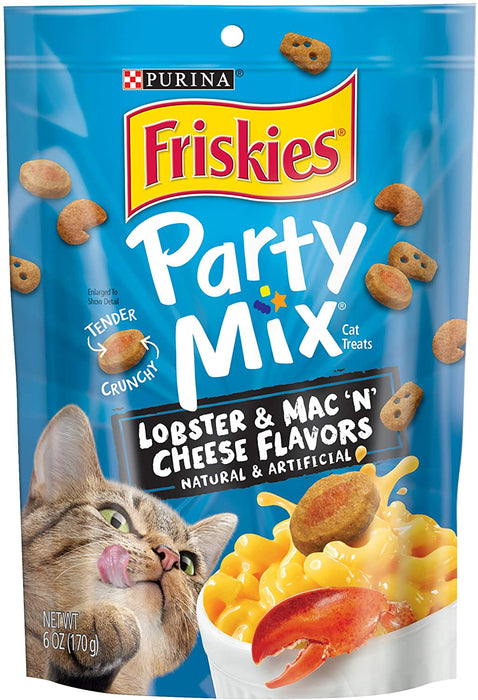 Purina Friskies Party Mix Adult Cat Treats - (6) 6 oz. Pouches