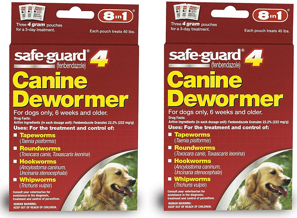 (2 Pack) Safe Guard Canine Dewormer for Large Dogs, 4-Gram