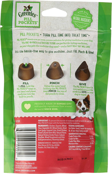 Greenies Pill Pockets Tablet Variety Bundle (6-Pack) 6 Bags Total - 2 of each flavor