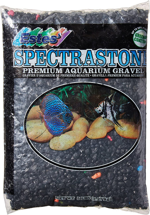 Spectrastone Permaglo Black Lagoon for Freshwater Aquariums, 5-Pound Bag